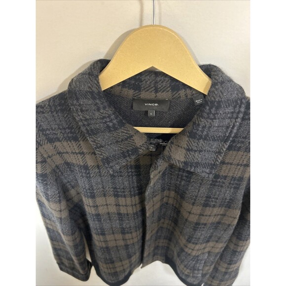 Vince Plaid Wool BLEND Jacket Women’s Size Small Gray - Picture 11 of 11